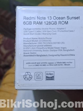 Redmi note 13 (6/128GB)